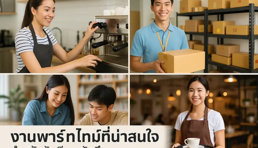 งานพาร์ทไทม์น่าสนใจสำหรับนักศึกษา