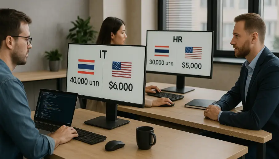 เงินเดือนเฉลี่ยสาย IT, HR, Marketing ในไทยเทียบกับต่างประเทศ